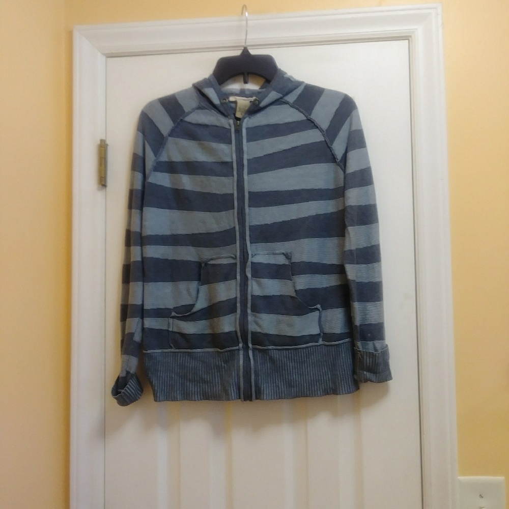 Ruff Hewn Womens Jacket Size M Striped Zipper